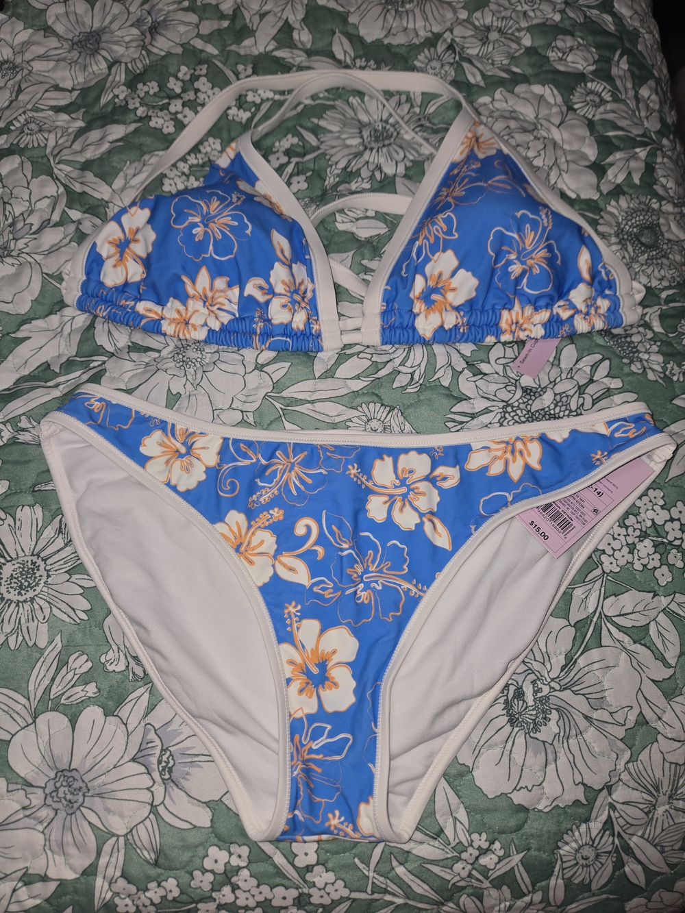 wild fable Blue Floral Bikini Set